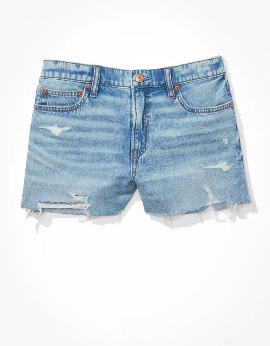 Shorts American Eagle AE Dreamy Drape Denim '90s Boyfriend Indigo Lavage Femme | KZJ-23251083